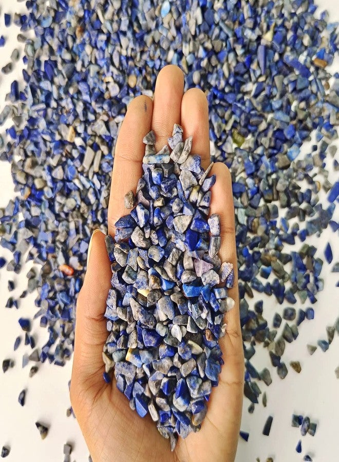 9Dzine Healing Crystal Chips for Vastu Natural Lapis Lazuli Chips Stone 50 Gm Lapis Lazuli Crystal Stone Chips Dust Raw Rough Stone for Reiki Healing Meditation - Image 3